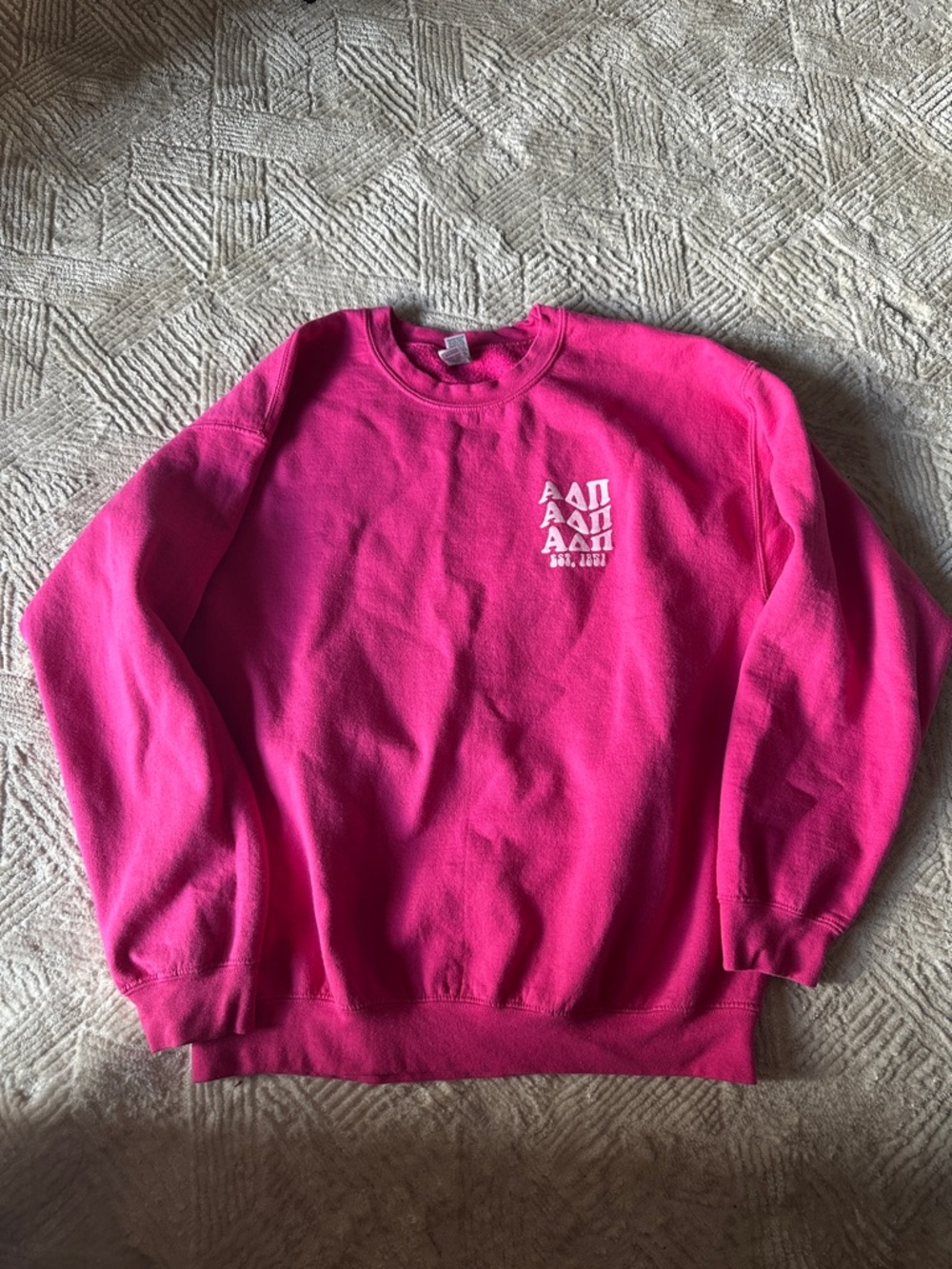 ADPi Hot Pink Graphic Crewneck Sweatshirt